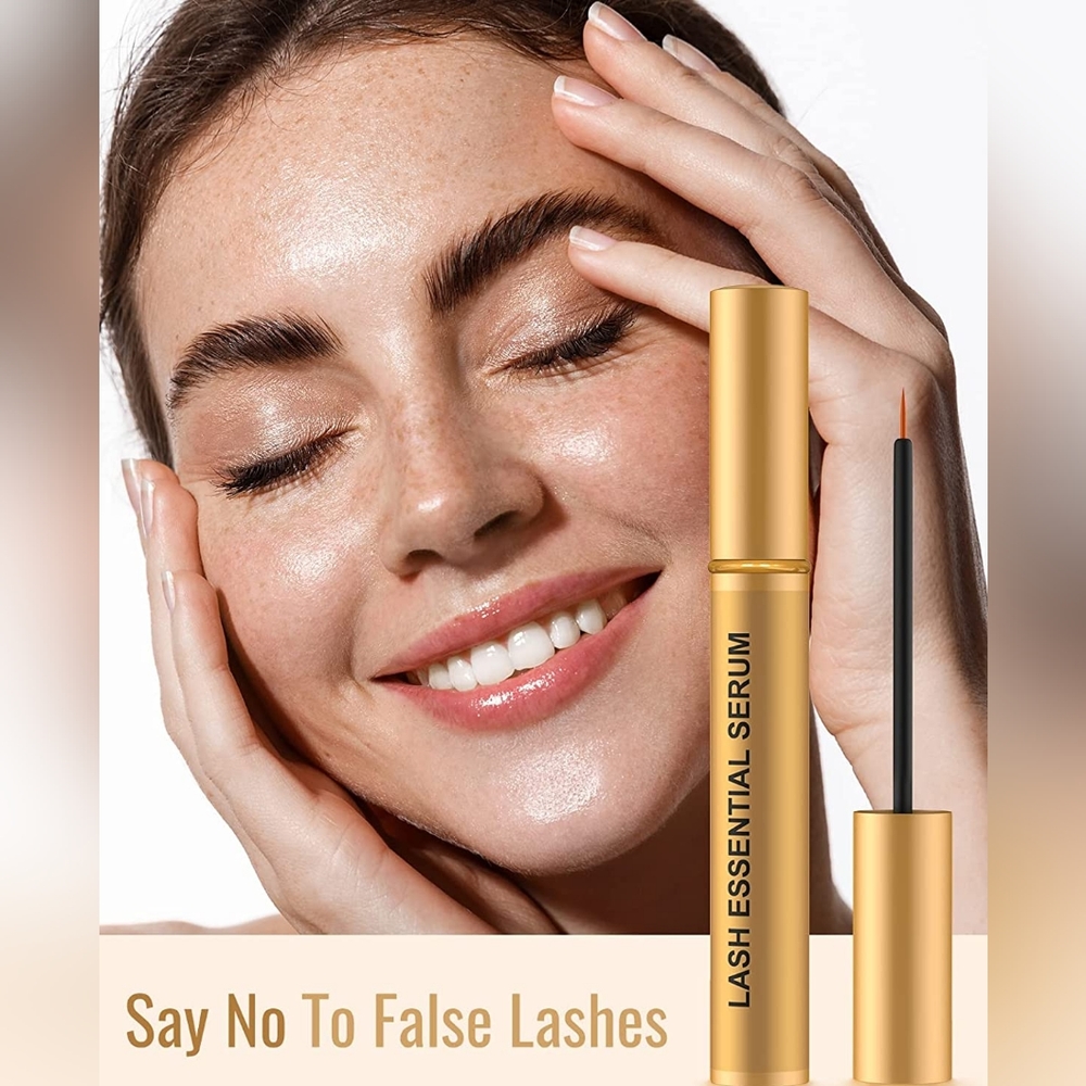 Thicker & Longer Looking Eyelashes, Lash Essential Serum for Natural Lashes